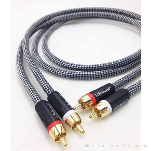 Audio Cable, 24K Gold-plated SCC Pin, OEM Orders are Welcome